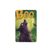 Purple Wolf Howls At The Moon Car Air Fresheners 4 Pcs Hanging Scented Cards Fragrance Scented Cards For Car Aromatherapy Tablets