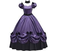 (Purple, XX-Large) Women's Southern Belle Dress Civil War Southern Belle Ball Gown Gothic Victorian Rococo Dress Costume