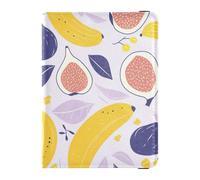 Purple Yellow Fruits Fresh Leather decorative passport book holder Wallet Combo Passport Case Lightweight, purple yellow fruits fresh, One Size