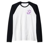 Purple Yoga Symbol Raglan Baseball Tee