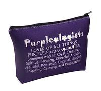 Purple Zipper Pouch Background Makeup Bag Lover of All Things Purple Designed Cosmetic Bag for Lovers