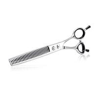 PURPLEBIRD 7 Inch Dog Grooming Scissors Straight Dog Thinning Scissors Professional Dog Shears Japanese Stainless Steel Pet Trimming Scissors with Blunt Tips for Dogs Cats Face Paws