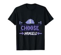 Purpled Letters I Choose Myself Sparkling Art For Counselor T-Shirt