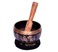 Purpledip Bell Metal Tibetan Buddhist Singing Bowl: Handmade Musical Instrument for Meditation, 4.5 Inches (10639)