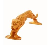 Purpledip Brass Handle : Leaping Tiger Vintage Design Grips for Doors Dresser Cupboard Drawer, 7.5 inch (11053)