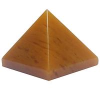 Purpledip Golden Quartz Stone Pyramid: Reiki Healing Divine Spiritual Crystal (11935)
