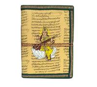 Purpledip Handmade Paper Journal Goddess Saraswati: Vintage Diary Notebook With Thread Closure (12083)