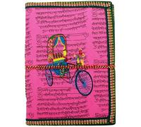 Purpledip Handmade Paper Journal 'On The Go': Vintage Diary Notebook With Thread Closure (11163)