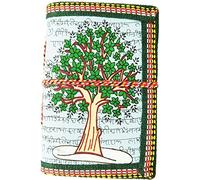 Purpledip Handmade Paper Journal 'Tree Of Life': Small Pocket Diary Notebook (12131A)