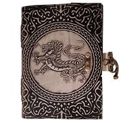 Purpledip Leather Journal 'Holy Dragon': Vintage Chinese Design Diary Notebook (12586)