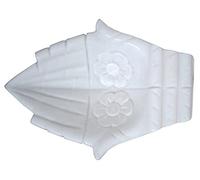 Purpledip Marble Bowl 'Anjali Hands': Fill with Water or Flower Petals Or Use As Small Serving Platter (12470A)
