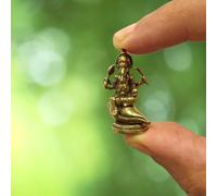 Purpledip Rare Miniature Brass Idol Ganesha On Conch Shankha: Collectible Statue With Fine Workmanship (12698E)