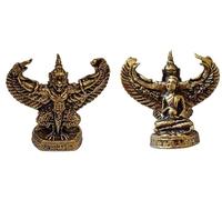 Purpledip Rare Miniature Brass Idol Garuda, Mount Of Vishnu Or Thai Monk: Collectible Statue With Detailed Very Fine Workmanship (12698L)