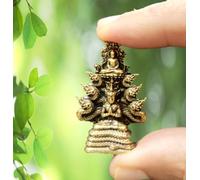 Purpledip Rare Miniature Brass Idol Naga Buddha: Collectible Statue With Detailed Very Fine Workmanship (12698J)