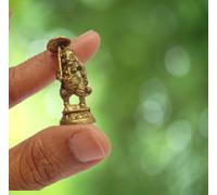Purpledip Rare Miniature Statue Chhatra Ganesha Under Canopy, Unique Collectible Gift (11401)