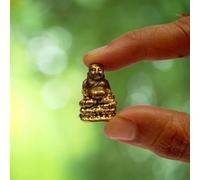 Purpledip Rare Miniature Statue Laughing Buddha; Unique Collectible Gift (11415)