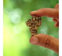 Purpledip Rare Miniature Statue Virat Ganesha with 14 Hands, Unique Collectible Gift (11409)