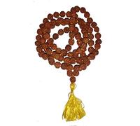 Purpledip Rudraksha String Mala for All Rashis in 5 Mukhi Rudraksh: 108 + 1 Prayer Beads, Unisex (12457A)
