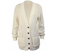PurpleHanger Women's Knit Sweater Cardigan Top Plus Size Cream Size 14
