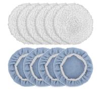 PURPLELILY 10pcs Car Polishing Pad Set with Wool & Microfiber Covers Auto Polishing Bonnet Set Easy to Use for Vehicle & Home Use Auto Detailing Tool