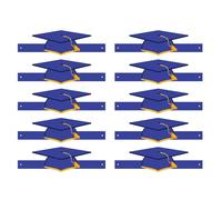 PURPLELILY 10pcs Colorful Paper Graduation Hat For School Event And Celebration Easy Assembly Tassels Headwear Party Decoration Classroom Graduation Decorations