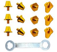 PURPLELILY 12pcs Lightweight Antislip Football Cleats Aluminum Alloy Studs for Enhanced Wet Grass Traction & Quick Replacement Universals Cleat Replacement Screws