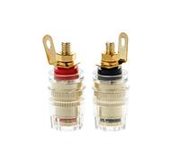 PURPLELILY 2Pcs 4mm Banana Female Nut Panel Connector 4 Mm Banana Socket Binding Post Plug Terminal Adapter Electric Plug