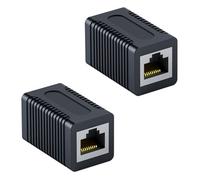 PURPLELILY 2Pcs RJ45 Female Coupler Adapter Metal Housing Networking Cable Joiner for CAT6 CAT5e Extension Cable Extender Adapter