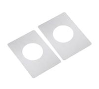 PURPLELILY 2Pcs Stainless Steel Door Repair Plate Handle Covers Filler Fixing Backplate Reinforcement Knob Plates Stainless Steel