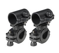 PURPLELILY 2Pcs Torches Clip 360 Degree Rotating Bicycles Light Holder Adjustable Bike Light Stand Cycling Flashlight Bicycles Torches
