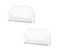 PURPLELILY 2Pieces Business Name Card Stand Acrylics Card Stand Desktop Business Organizers Display For Office Display