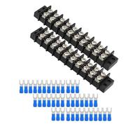 PURPLELILY 2Pieces Double Row Screw Circuits Blocks 20-30.0A for Electronics and Machine Wiring Solution Industrial Equipment