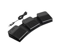 PURPLELILY 3-Pedal USB Foot Controller with Ergonomic Design, Multimedia & Factory Machine Operations Macros USB Triple Foot Pedal for PC