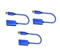 PURPLELILY 3Pcs / Set Type C to USB 2.0 Female Cable for Phone Tablet Connection U Disk Keyboards with Braided Design Usb C to Female Converters Cord
