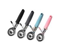 PURPLELILY 4 Premium Stainless Steel Ice Cream Spoons Comfortable Grip and Rust Resistant for Daily Use Heavy Duty Ice Cream Spoon