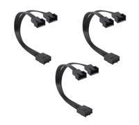 PURPLELILY 4Pin PWMs Fan Cable 1 To 2 Ways Splitter Black Sleeved 13cm Extension Connectors PWMs Extension PWM Fan Splitter
