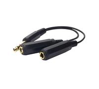 PURPLELILY 6.35mm to 2x 1 / 4inch Y Splitters Cable, 6.35mm Male to Two 6 Female Sound Converters Adapters Cord Professional Sound Cable