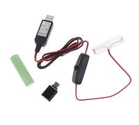 PURPLELILY AA 3V Battery USB Power Supply Replace 2pcs 1.5V Batteries Cable For Clock Holiday Light Power Supply