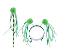 PURPLELILY Adult Irish Party Hairband With Flower/Shamrock Decor Glitter Powder Patricks Day Headband Carnivals Patricks Day Hairband