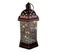 PURPLELILY Antique Vintage Hollowed Out Iron LED Light Middle East Metal Hanging Lamp Lighting for Living Room Or Bedroom Ambiances LED