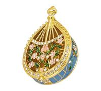 PURPLELILY Artistic Jewelry Storage Box Collectible Musical Instrument Trinket With Hand Painted Design For Women Ladies Hand Painted