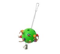 PURPLELILY Bird Tearing Puzzle Toy with Holes Cage Chewing Fun Swing for Various Birdcage Hanging Enriching Bird Toy