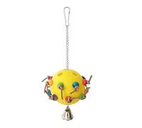 PURPLELILY Bird Tearing Puzzle Toy with Holes Cage Chewing Fun Swing for Various Birdcage Hanging Enriching Bird Toy
