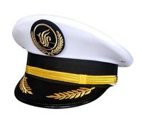 PURPLELILY Captain Cap Uniform Hat For Adult Party Cosplay Costume Masquerades Hat For Halloween Party Role Play Accessories Adults