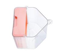 PURPLELILY Clear Bird Bath For Cage With Large Space For Parrots And Quakers Bottom Drawer Hanging Bathtub Box Hanging Bathtub