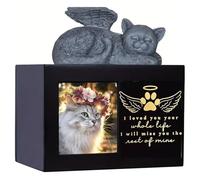 PURPLELILY Dog Ashes Caskets Cats Memorials Funeral Coffins Dogs Funeral Box With Photos For And With Photo Display Ashes Box