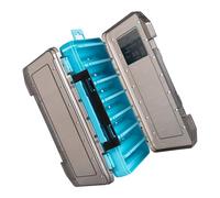 PURPLELILY Double Side Fishing Lures Squid Baits Storage Container Case Multiple Compartment Tackle Box Travel Friendly Equipment