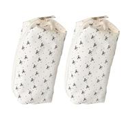 PURPLELILY Double Zippers School Stationery Holder Lining Stylish Construction for Backpacks Travel Essential Black Bows Pencil Case