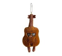 PURPLELILY Eye Catching Violin Plush Toy Keychain Soft Stuffed Bag Decoration Holder Keychain for Backpacks Purses Gifts Plush Violin Accessory for Backpacks