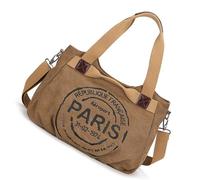 PURPLELILY Fashionable Canvas Crossbody Bag For Women Multipurpose Letters Print Large Capacity Shoulder Handbag For Everyday Use Trendy Letter Print Bag